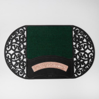 Коврик придверный узорный Доляна Welcome, 45&times;75 см, цвет МИКС