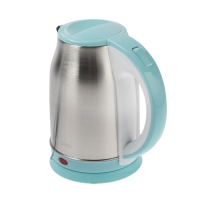 Чайник электрический ENERGY E-202, металл, 1,8 л, 1500 Вт, серебристо-голубой Чайник электрический ENERGY E-202, металл, 1,8 л, 1500 Вт, серебристо-голубой