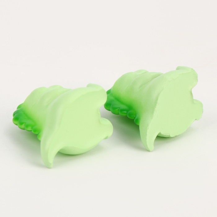 Миниатюра кукольная &laquo;Динозаврик&raquo;, набор 2 шт., размер 1 шт. &mdash; 3,5 &times; 5 &times; 2 см, цвет зелёный