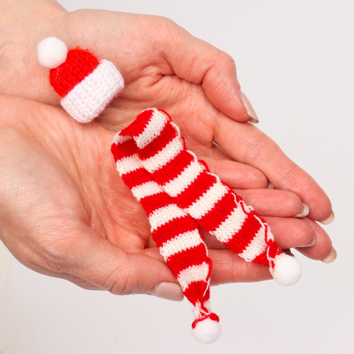 Вязаные шапка и шарфик для игрушек &laquo;Зимнее настроение&raquo;