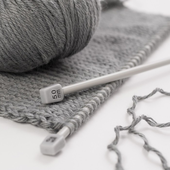 Спицы для вязания, прямые, с тефлоновым покрытием, d = 5 мм, 35 см, 2 шт Спицы для вязания, прямые, с тефлоновым покрытием, d = 5 мм, 35 см, 2 шт