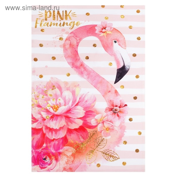 Полотенце "Этель" Pink flamingo 40х67 см, 100% хлопок, саржа 190 гр/м2