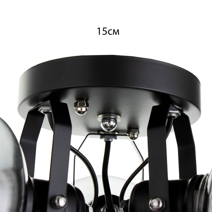 Люстра "Илария" 3xЕ27 40Вт черный 30х30х20 см BayerLux