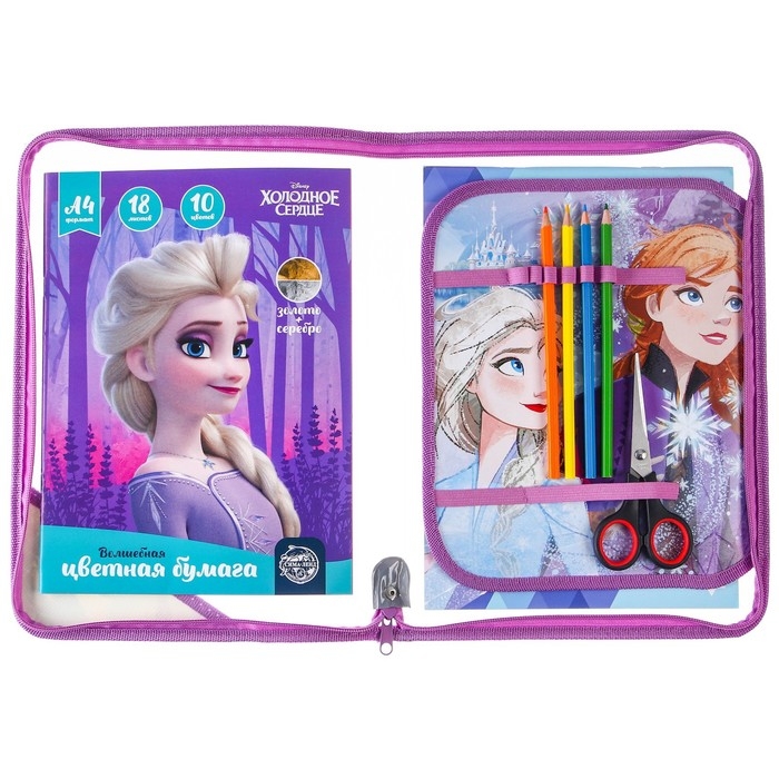 Папка пластиковая А4, на молнии, Холодное сердце Папка пластиковая А4, на молнии, Холодное сердце