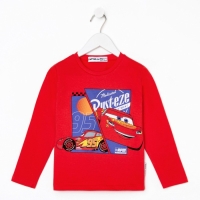 Футболка с длинным рукавом "Тачки", Disney, рост 98-104, красный