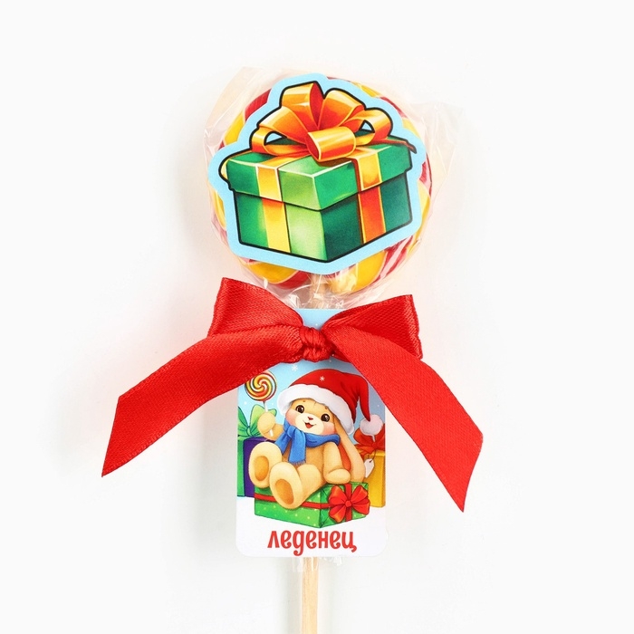 Леденец диск в пакете на палочке &laquo;Заяц&raquo; вкус апельсин 15 г