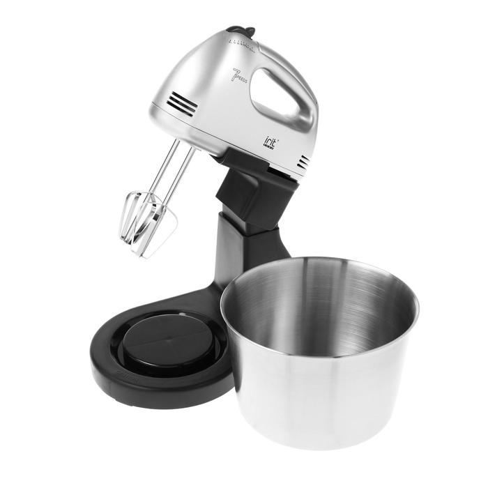 Миксер Irit IR-5431, стационарный, 250 Вт, 2 л, 7 скоростей, 4 насадки, серебристый Миксер Irit IR-5431, стационарный, 250 Вт, 2 л, 7 скоростей, 4 насадки, серебристый