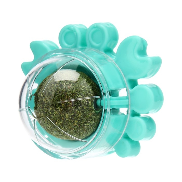 Игрушка для кошек с кошачьей мятой "Краб", 6,8 см, бирюзовая