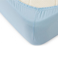 Простыня на резинке «Купу-купу», 160х200х20 см, голубой, трикотаж Простыня на резинке «Купу-купу», 160х200х20 см, голубой, трикотаж