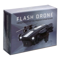 Квадрокоптер FLASH DRONE, камера 480P, Wi-Fi, с сумкой, цвет чёрный Квадрокоптер FLASH DRONE, камера 480P, Wi-Fi, с сумкой, цвет чёрный