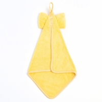 Кухонное полотенце Доляна "Бантик"цв.желтый  28х40 см, микрофибра, 100% п/э