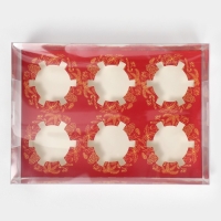 Коробка для капкейка &laquo;Золото&raquo;, 23 х 16 х 11.5 см, Новый год