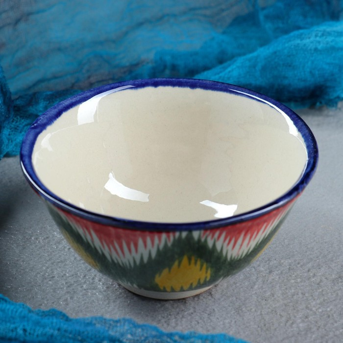 Набор чайный Риштанская керамика Набор чайный Риштанская керамика "Атлас №2", 9 предметов (чайник 1л, пиалы 0,3л), микс