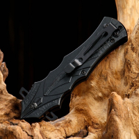 Нож складной "Пламя" черный, красная полоса, 21,5см, клинок 9,5см Нож складной "Пламя" черный, красная полоса, 21,5см, клинок 9,5см