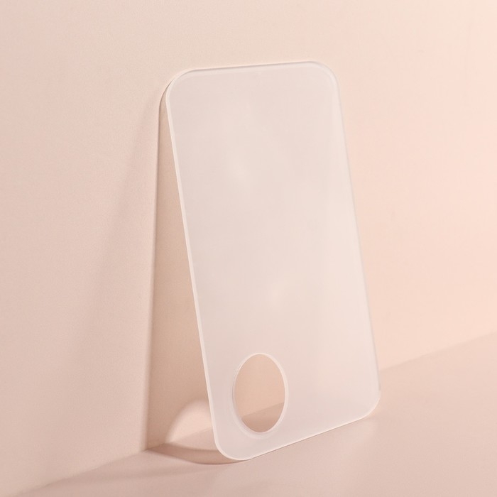 Палитра для смешивания косметики, 10 &times; 15 см, с отверстием, цвет прозрачный матовый