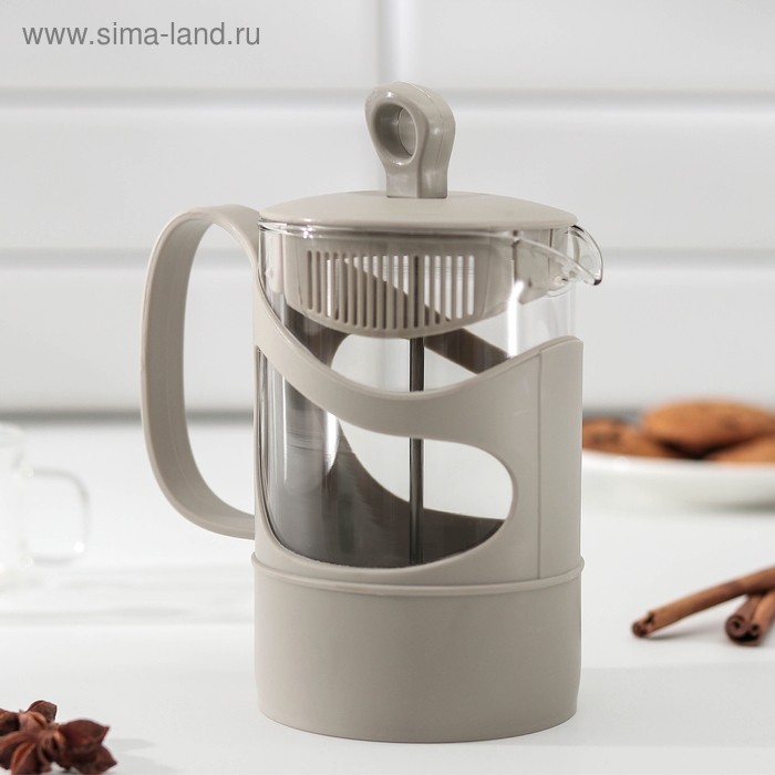 Френч-пресс &laquo;Арабика&raquo;, 660 мл, цвет серый