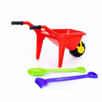Песочный набор: тачка &laquo;Садовод&raquo;, лопата большая, грабли большие, цвета МИКС