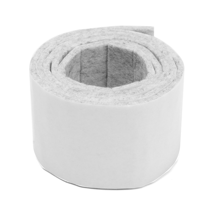 Самоклеящиеся подпятники для мебели ТУНДРА 100х5х0,3 см., фетр, цвет серый