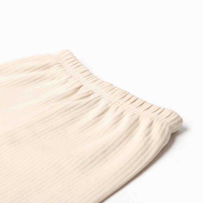 Комплект для девочки (лонгслив/брюки), цвет бежевый, рост 80 см