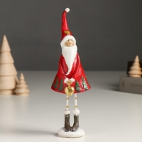 Сувенир полистоун "Высокий Дед Мороз в красном наряде, с сердцем/звездой" МИКС 4,5х6х19 см Сувенир полистоун "Высокий Дед Мороз в красном наряде, с сердцем/звездой" МИКС 4,5х6х19 см