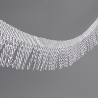 Тесьма декоративная &laquo;Бахрома&raquo;, 55 мм, 10 &plusmn; 0,5 м, цвет белый