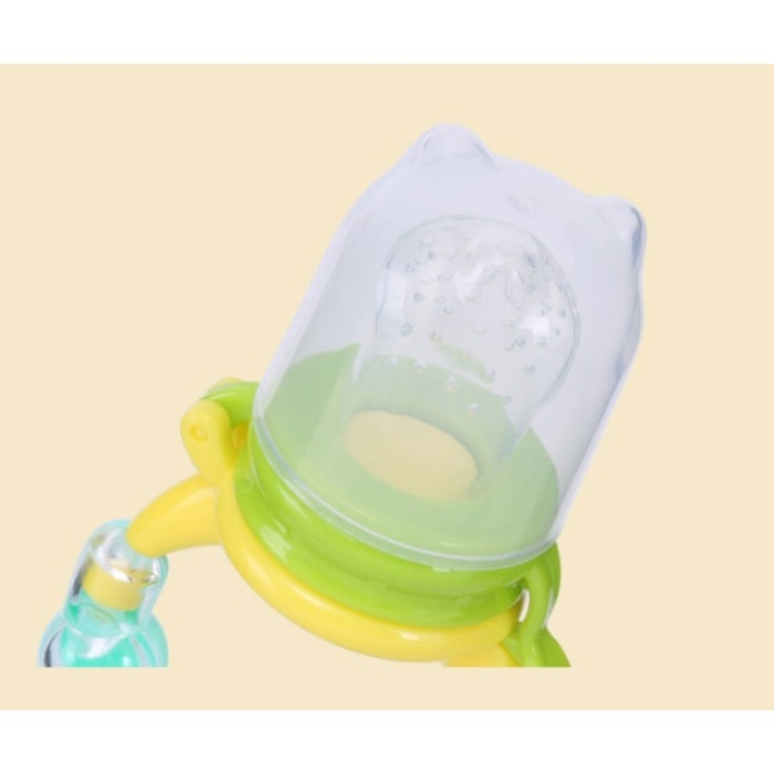 Ниблер для прикорма, с силиконовой сеточкой, ручка-погремушка, цвет зеленый Ниблер для прикорма, с силиконовой сеточкой, ручка-погремушка, цвет зеленый