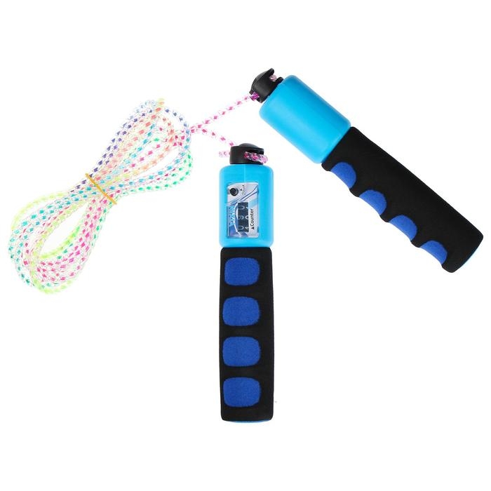 Скакалка ONLYTOP, со счётчиком, 2,7 м, цвета МИКС Скакалка ONLYTOP, со счётчиком, 2,7 м, цвета МИКС