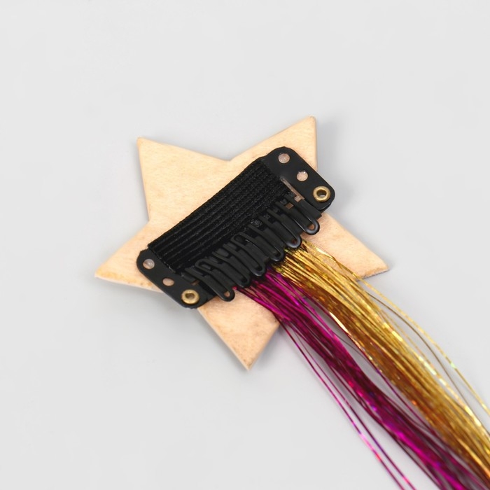 Набор декора для волос &laquo;Звезда&raquo;, на заколке, 2 шт, 40 см, разноцветный