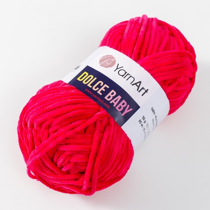 Пряжа Пряжа "Dolce Baby" 100% микрополиэстер 85м/50 гр (759 малиновый)