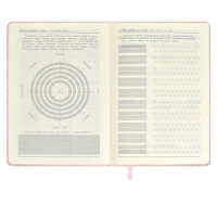 Ежедневник недатированный А5, 164 листа ESCALADA, твёрдый переплёт с поролоном, искусственная кожа "Лайка", стёганая строчка, кремовый офсет 70 г/м&sup2;, розовый