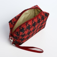 Косметичка на молнии, цвет красный/чёрный Косметичка на молнии, цвет красный/чёрный