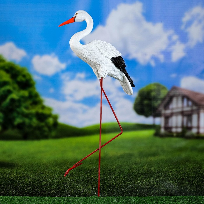 Садовая фигура Садовая фигура "Аист" 90х27х13см