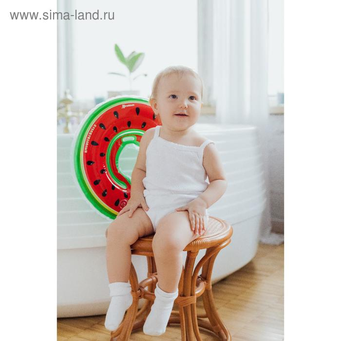 Круг для плавания новорожденных на шею &laquo;Арбузик&raquo;, надувной, с ручками, Крошка Я