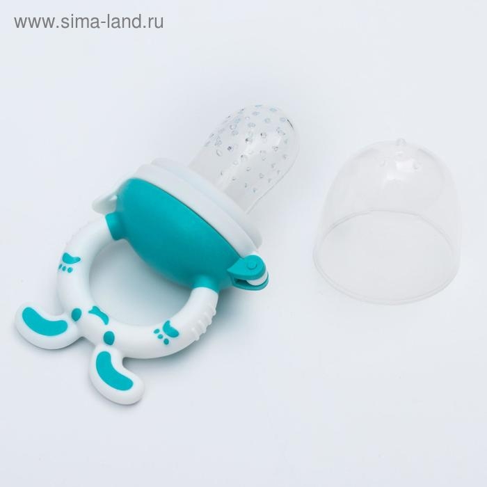 Ниблер для прикорма, с силиконовой сеточкой «Зайчик», цвет голубой Ниблер для прикорма, с силиконовой сеточкой «Зайчик», цвет голубой