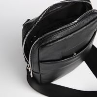 Сумка мужская через плечо TEXTURA, искусственная кожа, цвет чёрный