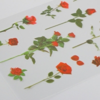 Наклейки пластик "Розы" набор 6 листов 10х18 см Наклейки пластик "Розы" набор 6 листов 10х18 см