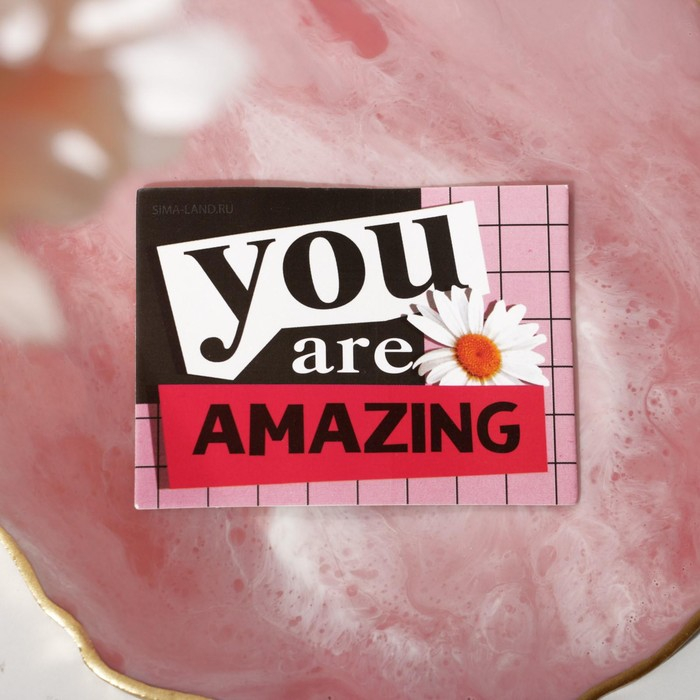 Подарочный набор &laquo;Не бойся быть ярче&raquo;, маска для сна, термостакан, спонж 2 шт, открытка