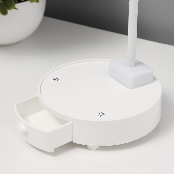 Настольная лампа Настольная лампа "Ренди" LED 4Вт USB АКБ белый 11х23 см