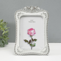 Фоторамка 13х18 см "Овал с розами" перламутр 24х17х1 см