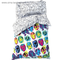 Постельное бельё 1,5 сп «Мстители» 143х215 см, 150х214 см, 50х70 см -1 шт, поплин Постельное бельё 1,5 сп «Мстители» 143х215 см, 150х214 см, 50х70 см -1 шт, поплин