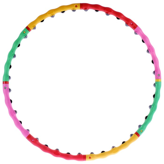 Обруч с роликами и шипами ONLYTOP, разборный, d=98 см, 1,25 кг Обруч с роликами и шипами ONLYTOP, разборный, d=98 см, 1,25 кг