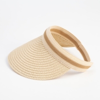 Козырёк плетёный для девочки MINAKU цвет бежевый, р-р 50-52 Козырёк плетёный для девочки MINAKU цвет бежевый, р-р 50-52