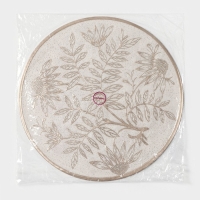 Салфетки сервировочные на стол Доляна &laquo;Ботаника&raquo;, 2 шт, d=38 см, цвет бежевый