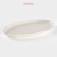 Блюдо фарфоровое Доляна &laquo;Млечный путь&raquo;, 29,5&times;17,5 см, цвет белый в крапинку