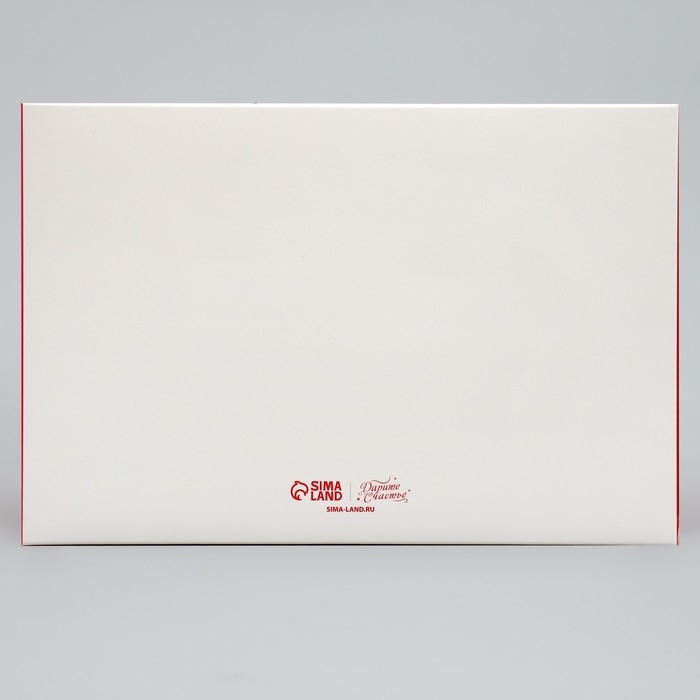 Коробка складная на 6 капкейков с окном &laquo;Счастливого Нового года&raquo;, 25 х 17 х 10 см, Новый год