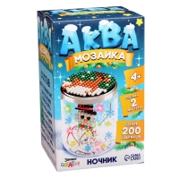 Аквамозаика &laquo;Снежная баночка. Снеговичок&raquo;, ночник, более 200 шариков