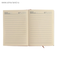Ежедневник недатированный А6, 100 листов в линейку, обложка пвх, МИКС
