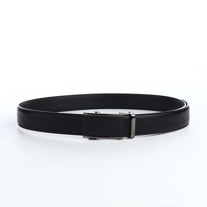 Ремень мужской, ширина 3,6 см, винт, пряжка автомат, цвет чёрный Ремень мужской, ширина 3,6 см, винт, пряжка автомат, цвет чёрный