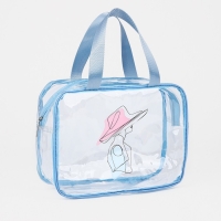 Косметичка на молнии, цвет голубой Косметичка на молнии, цвет голубой