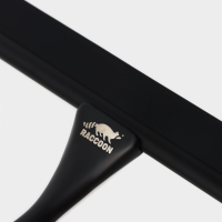 Водосгон из нержавеющей стали с комплектом держателей Raccoon, 25×16 см, цвет чёрный Водосгон из нержавеющей стали с комплектом держателей Raccoon, 25×16 см, цвет чёрный